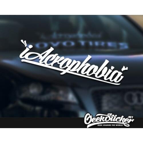 IAcrophobia Waterproof Auto Car Front Window Windshield Decal reflective Sticker For Mazda Toyota BMW VW Honda audi Car Stylin