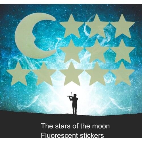Stars Moon Glow Style Home Kids Rooms Bedroom Ceiling Wall Decoration In The Dark DIY Luminous Fluorescent Decal Wall Stickers