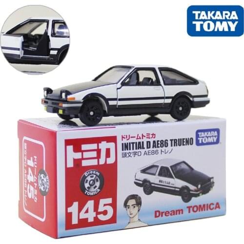 Takara Tomy Dream Tomica #145 Initial D Toyota AE86 Trueno Diecast Sports Car Model Car Toy Gift for Boys and Girls Children