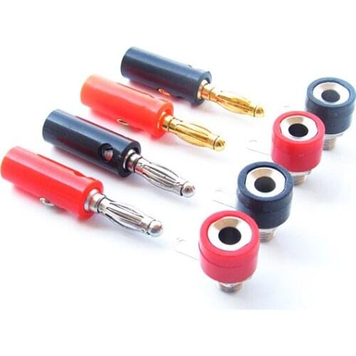 Lantern type banana plug and socket free welding Horn audio amplifier banana head binding post connector test plug 4mm