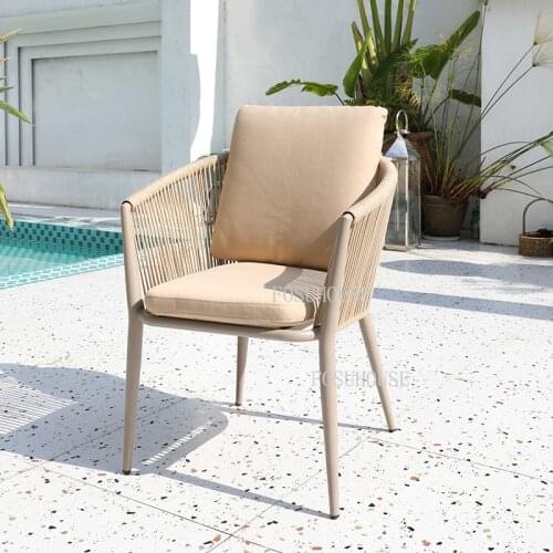 FOSUHOUSE Outdoor Furniture Rattan Chair Villa Courtyard Outdoor Table and Chair Combination Leisure Home Outdoor Garden Chair