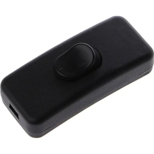Universal AC 110-250V 2A Inline Lighting Lamp Plastic In Line Cord Rocker Switch