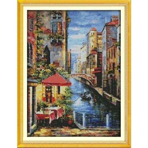 Venetian Scenic Needlework,Cross stitch,Sets Embroidery kits,Precise Printed Patterns Counted Cross-Stitching,DIY Handmade