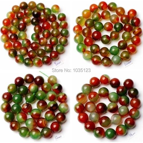 High Quality 4/6/8/10/12/14mm Smooth Round Peacock Color Natural Agates Loose Beads 15 Inch DIY Creative Jewellery Making wj217