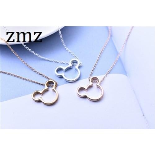 ZMZ 10pcs/lot 2018 popular fashion jewelry minimalist mouse pendant cute lovely elegant animal jewelry mothers day gift