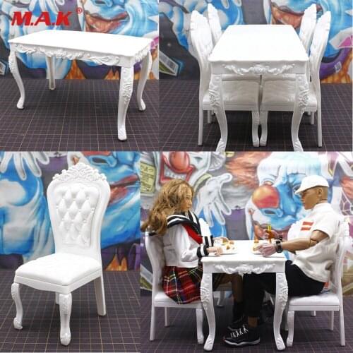 1/6 European Table/Chair Model Props Model Parts Scene Accessories For 12 Inch Dolls