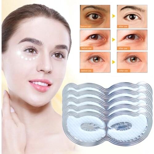 1pair Crystal Eye Mask Collagen Hyaluronic Acid Repair Eye Mask Dark Eyes Moisturizing Eye Care