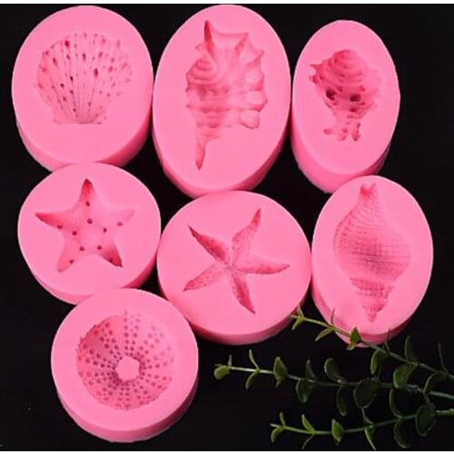 1 Pc DIY Sea Shell Conch Cake Silicone Molds Fondant Cake Decorating Tools Moulds