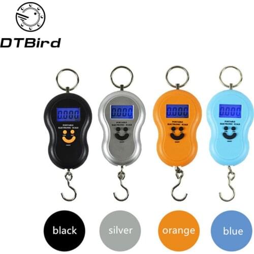 50KGx10G Digital Hanging Gourd Shape Pocket Electronic Luggage Handheld LCD Backlight Fishing Luggage Travel Weighing Scale