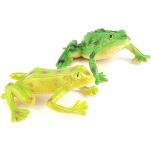 ABWE Best Sale Small plastic frog Realistic simulation decoration Childrens toys 12 pcs