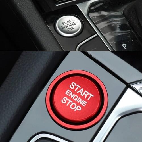 Aluminum Car Styling Engine Start Stop Button Ring Cover Trim For Volkswagen VW Jetta MK7 Passat B8 CC Tiguan Touran Magotan