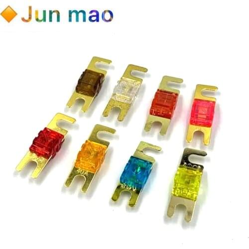 ANL Gold Plated Stud Car Fuses Mini Car Stereo Audio AFS Fuse 20A 30A 40A 50A 60A 70A 80A 100A 125A 150A 32V Auto Fuse Fuses Hot