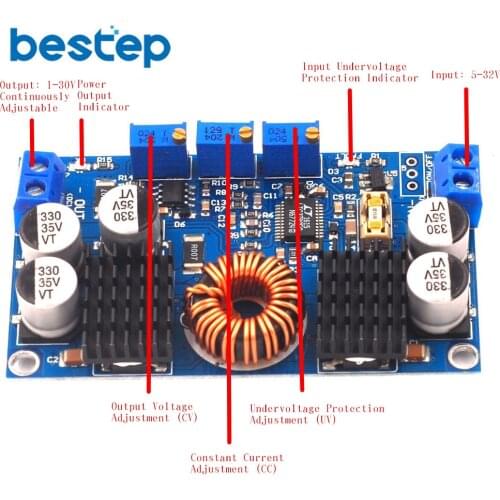 1pcs LTC3780 DC-DC 5-32V to 1V-30V 10A Automatic Step Up Down Regulator Charging Module Power supply module