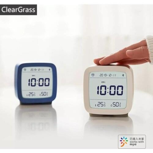 Xiaomi Bluetooth Alarm Clock smart Control Temperature Humidity Display LCD Screen Adjustable Nightlight Digital Alarm Clock