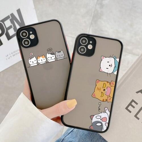 Cute Cat Cartoon Hamster Animal Phone Case For iphone 12 11 Pro Max 6s 7 8 Plus XR XS Max X Hard Matte Lovely Tiger Back Cover