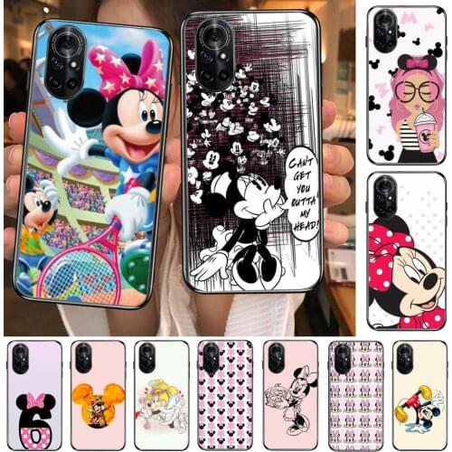Minnie Mouse Play Clear Phone Case For Huawei Honor 20 10 9 8A 7 5T X Pro Lite 5G Black Etui Coque Hoesjes Comic Fash design