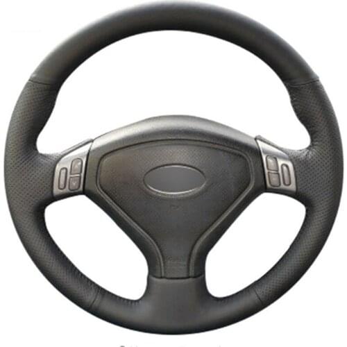 DIY Sewing-on PU Leather Steering Wheel Cover Exact Fit For Subaru Forester 2004-2006 Outback 04-05 Legacy 2004-2006