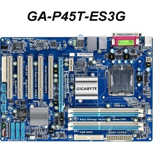 For Gigabyte GA-P45T-ES3G Motherboard For Intel P45 DDR3 USB2.0 16GB LGA 775 P45T ES3G Desktop Mainboard Systemboard Used