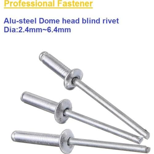 GB12618 100PCS M4.8 Pop rivets rivetti Alu steel dome head blind rivet remaches rebite