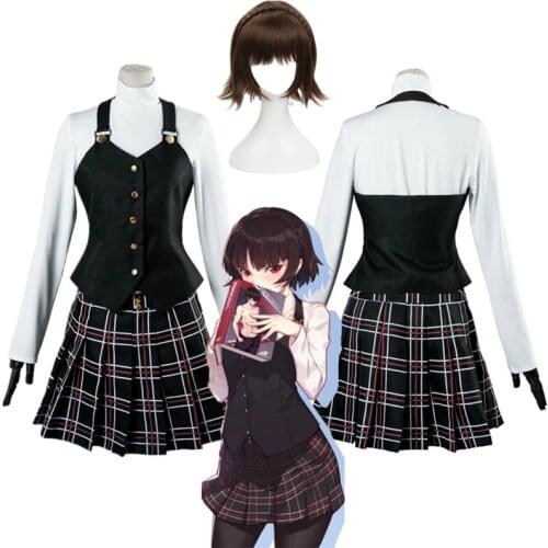 Persona 5 Cosplay Costume Queen Makoto Niijima Cosplay Costume for woman School Uniform Halloween Carnival Party Dress costume