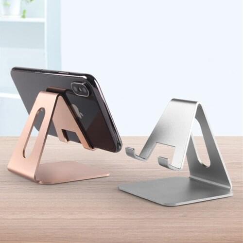 Desktop Phone Holder Stable Non-slip Silicone Metal Stand For iPhone 12 11Pro Max Xiaomi Redmi Realme Samsung Lazy Bracket 2021