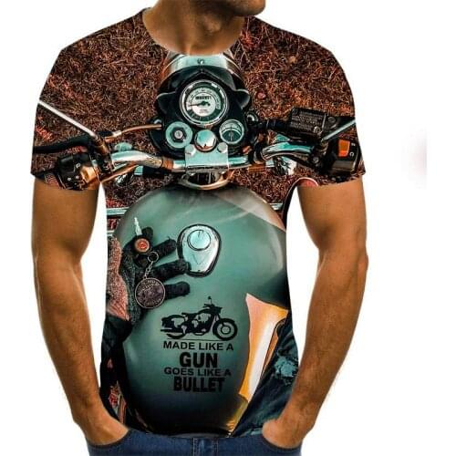 New Cool Racing Graphics T-Shirt Motorcycle 3d Printed Mens T -Shirt Summer Fashion Tops Punk T -Shirt Plus Size Streetwear