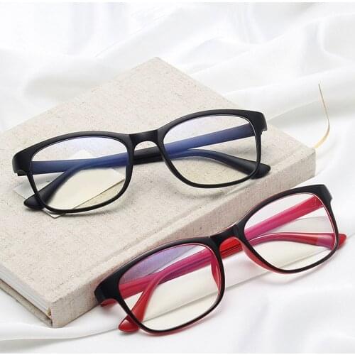 Unisex Blue Light Blocking Glasses Square Clear Lens Computer Goggles Spectacles Eyeglasses Ultra Light Resin Reading Glasses