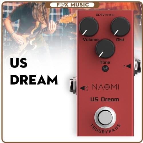 NAOMI Guitar Effect Pedal Clean Amp DC 9V Mini Single True Bypass #NEP-04 Acoustic/ Electric Guitar Use