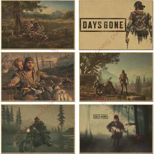 Days Gone Kraft Paper Posters Wall Art Vintage Poster And Print Painting Frameless Decorative Picture For Bedroom Home Decor