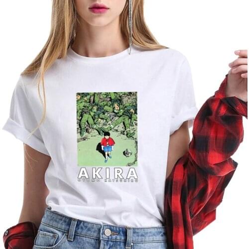 Casual Manga Tee Anime Akira Printed T-Shirt Boy Unisex Mens O-neck Short Sleeve Breathable Soft Tops Dropshipping
