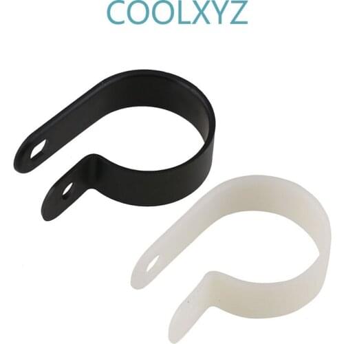 R-shaped wire management clamp U-shaped wire clamp electric cable positioning fixture screw plastic wire clamp ring 25Pcs