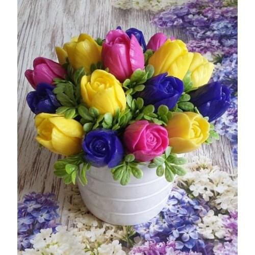 Rose Flower Silicone Candle Molds Resin Clay Soap Mold Gumpaste Chocolate Fondant Cake Decorating Tools Kitchen Bakin