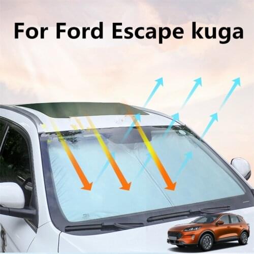 Car Window Sun Shade Block UV Rays Sun Visor Protector Car Windshield Visor Cover Sunshade Film For Ford Escape kuga 2020