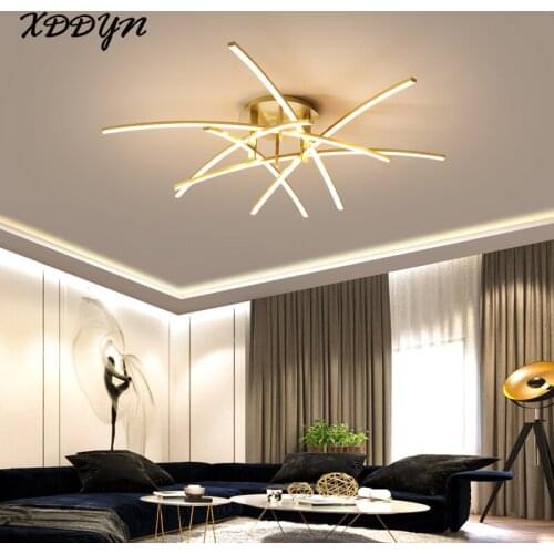 XDDYN Modern led chandelie light for living room dining room bedroom chandeliers lamp gold/white pendant lamp fixtures dimmable