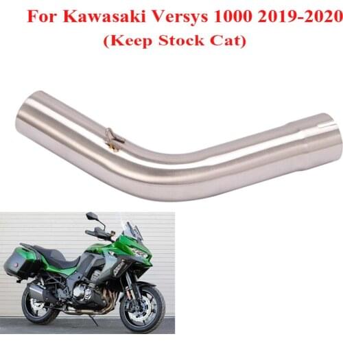 Motorcycle Exhaust Connect Link Tube Slip on Middle Mid Link Tube for KAWASAKI VERSYS 1000 2019 2020