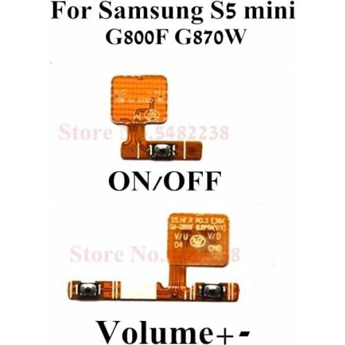 1Set Original Power ON/OFF Volume Side Button Key Flex Cable For Samsung S5mini G800F G870W Power Audio+- Replacement parts