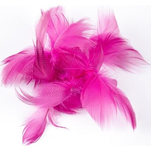 1Pcs Natural Rose Goose Feathers Flower DIY Wedding Headdress Decoration Carnival Clothes Accessories Plumes Corsage For Crafts