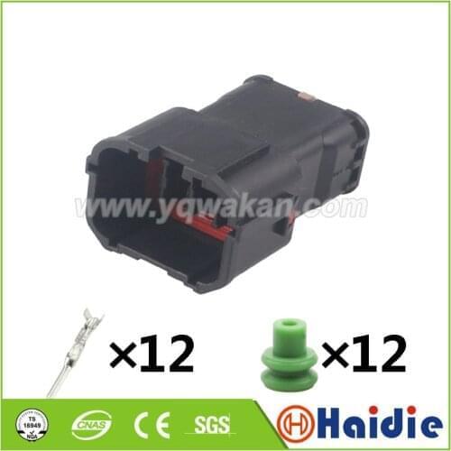 2sets 12pin auto electronic housing plug MG 640348-5 wire harness cable waterproof connector MG640348-5