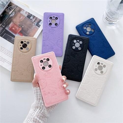 3D Cartoon Square Frame Leather TPU Phone Case for Huawei Mate 40 Pro Mate 30 P40 P30 Nova 8 7 HONOR 50 SE Shockproof Cover Capa
