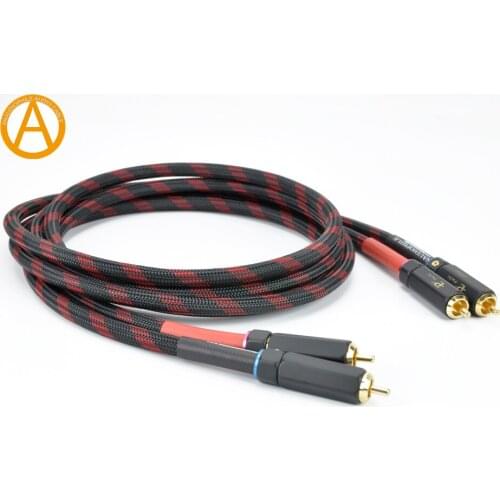 ANAUDIOPHILE RC12 RCA Audio Interconnect Cable HIFI 4N OFC RCA Audio Cable Male To Male Phono RCA Plug Quality Thick RCA Cable