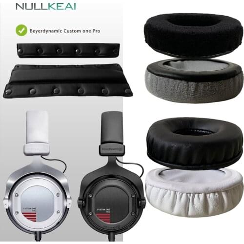 NULLKEAI Velvet Replacement Parts For Beyerdynamic Custom One Pro Earpads Earmuff Bumper Cushion Cups Pillow Cover Headband