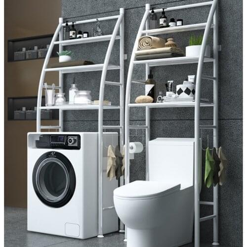 Large Space bathroom bathroom storage rack strong load bearing wall hanging floor toilet bathroom washing machine toilet toilet