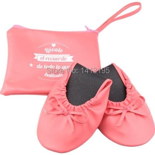 Big Discount !! Chinese handmade wholesale women flat party -dance shoes foldable ballerina shoes