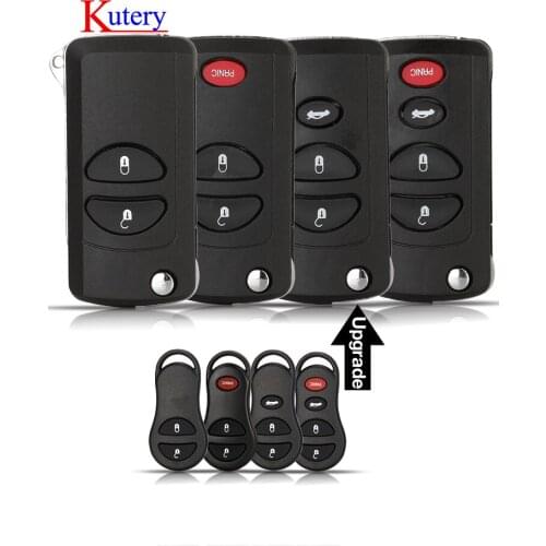 Kutery 2/2 + 1/3/3 +1 BUT For Jeep Chrysler Upgraded Version Folding Flip Smart Car Key Shell Protective Cover Remote Key