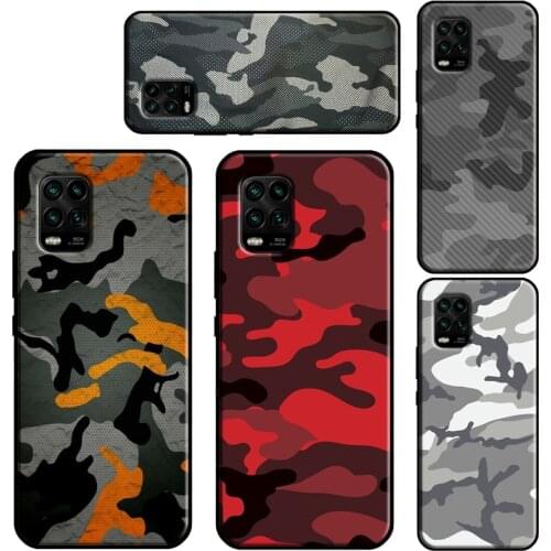 Camouflage Pattern Case For Xiaomi Mi 11 Lite 10 9 9T 10T Pro A3 11 Ultra POCO M3 X3 Pro F2 F3 Phone Fundas