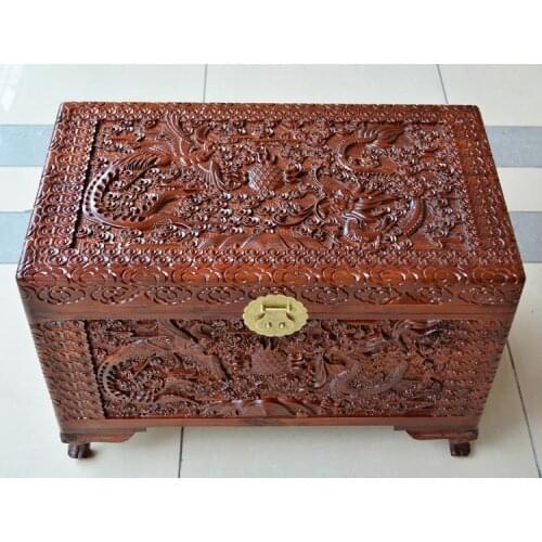 Wooden box wooden suitcase and camphor insect box containing gift box and marriage dowry box