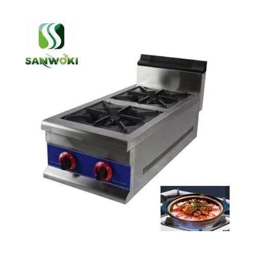 Commercial double burners Stainless Steel Gas Stove LPG gas and Natural gas heating furnace gas cooking gas burning machine