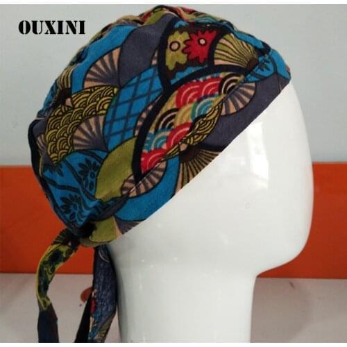 Cuisine headscarf Chefs hat Japanese restaurant waiter work Baotou ramen sushi shop hat chef hat men and women waiters hat