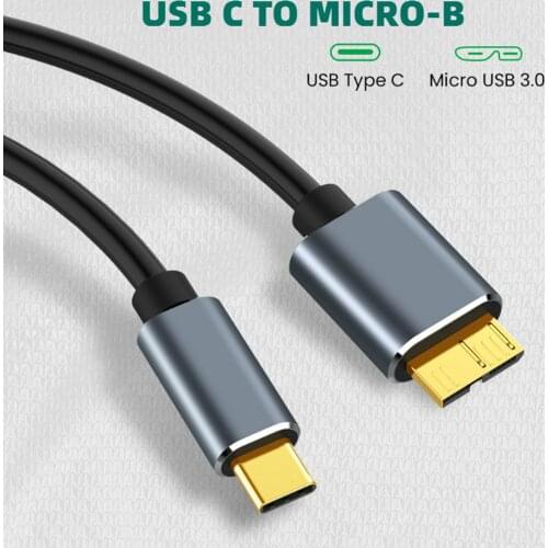 50/100/150cm USB 3.0 Mobile Hard Disk Data Cable USB C To Micro B 5Gbps Superspeed Quick Charging Cable For Galaxy S5 Note3