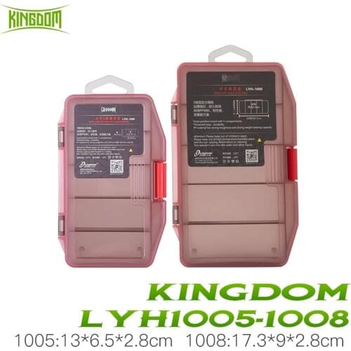 Kingdom Multifunction Fishing Tackle Box 5 Compartments Plastic Fishing Accessories Storage Case High Strength Fishing Lure Box